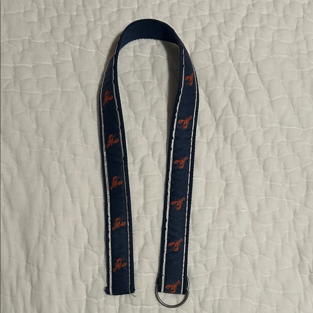 Boys Navy and red belt with D-Ring
